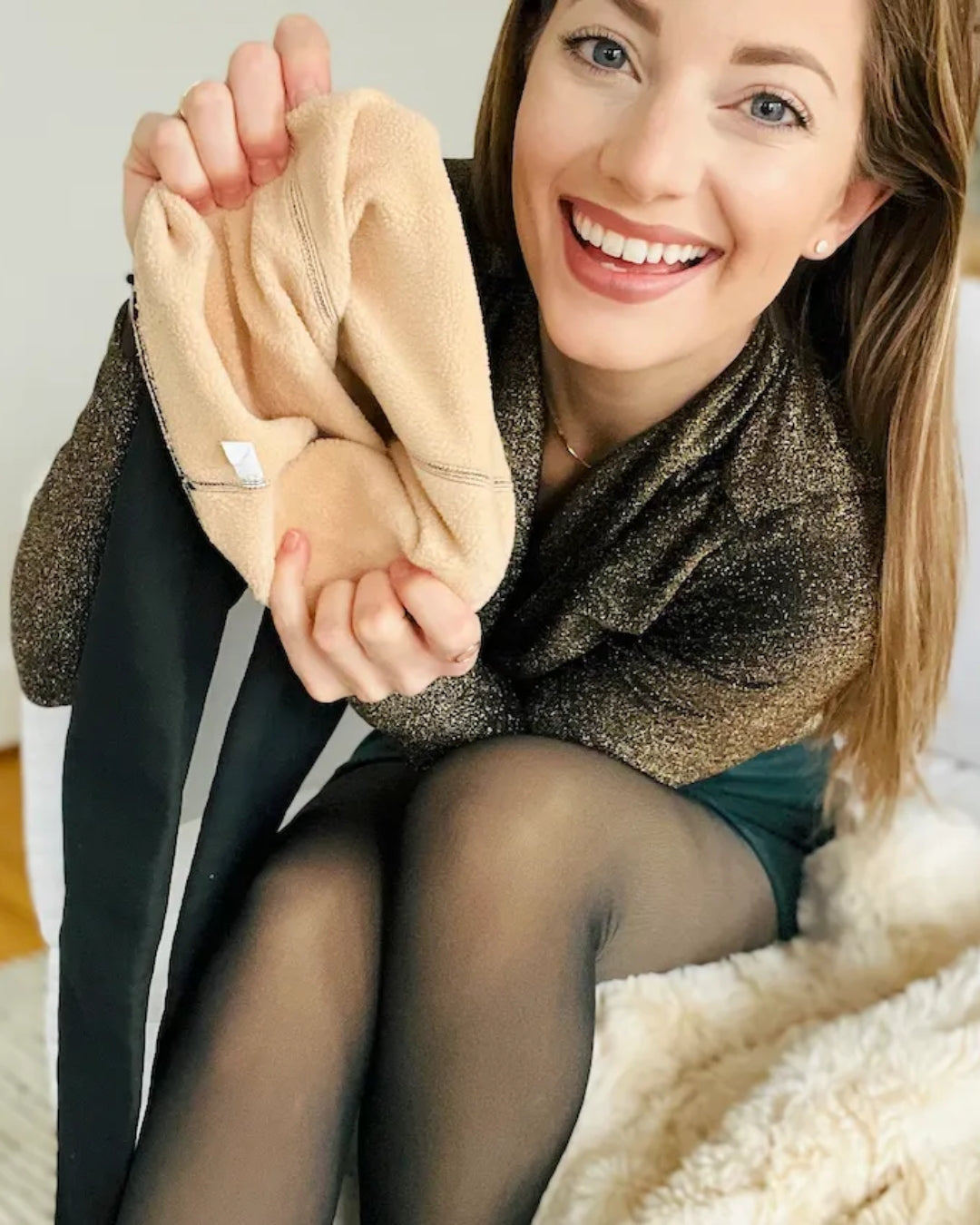 SnatchedFit™ One-Seam Sheer Fleece Leggings