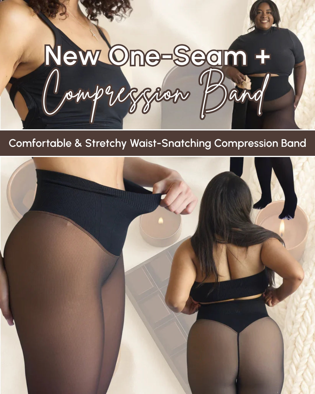 SnatchedFit™ One-Seam Sheer Fleece Leggings